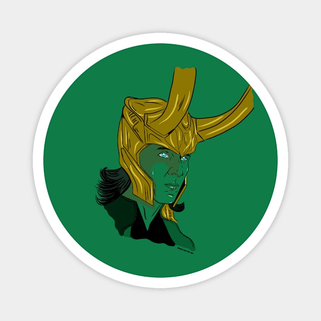 Loki of Asgard Magnet by MonicaLaraArt